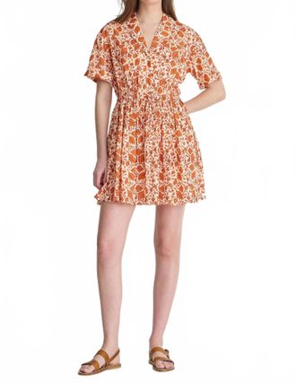 Apiece Apart Valenti Mini Dress In Night Blooms Sorbet