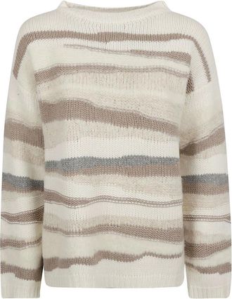 Fabiana Filippi Sweaters - Dames - Ronde hals truien - Veelkleurig - 2XS - Truien & Vesten