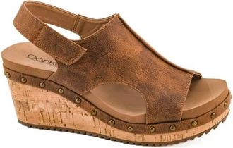 Corkys Footwear Womens For Keeps Wedge Shoe In Rust
