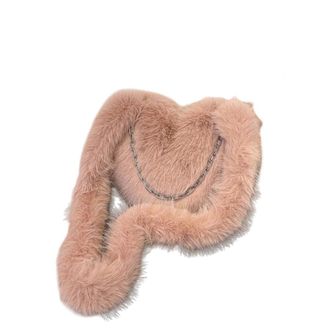 Generic Autumn and winter furry love shoulder bag womens hand-to-hand fashion versatile crossbody bag