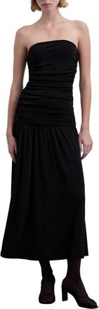 Scalpers Gathered Knit Dress in Black at Nordstrom, Size Medium Eu