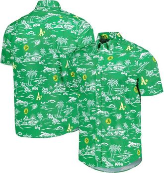Reyn Spooner Mens Reyn Spooner Green Oakland Athletics Kekai Button-Down Shirt at Nordstrom, Size Medium