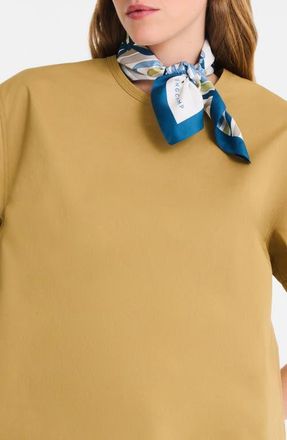 Longchamp Ribbon Print Silk Bandana Scarf in Slate at Nordstrom