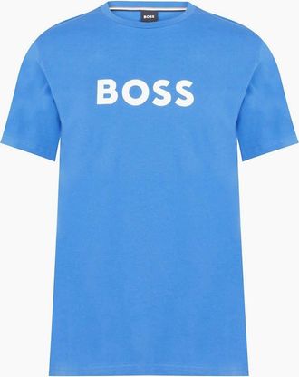 HUGO BOSS Mens Hbw Logo T-Shirt, Logo Printed - Blue - Size: 2X large