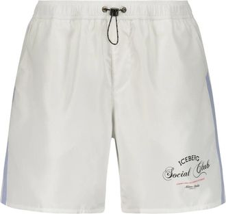 Iceberg Beachbroek - Heren - Strandmode - Wit - 2XL - Polyester - Badmode