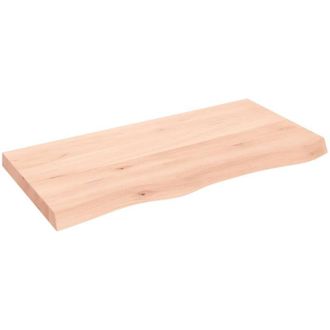 vidaXL Encimera de baño madera maciza sin tratar 100x50x(2-6) cm vidaXL