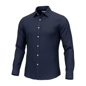 Sonrisa Casual Shirts, male, Blue, Size: 5XL Leinenhemd