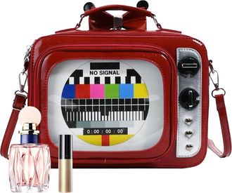 Generic Shoulder Bag | Television Shaped Computer Backpack - Stylish Large Capacity Backpack For Travel And Daily Travel, Red, Se r&eacute;f&eacute;rer au descriptif