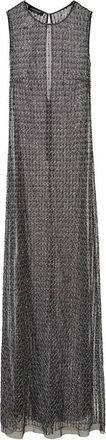Fabiana Filippi Moonlight Geborduurd Slip Dress - Dames - Jurken - Zwart - Maat: S Zijde