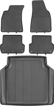 OEM Juego De Alfombrillas De Goma Para Coche Y Alfombrilla Para Maletero De Seat Exeo Kombi (2008-2013)