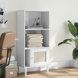 vidaXL Vidaxl - Estanter&iacute;a Senja Aspecto Rat&aacute;n Madera Pino Blanco 60x35x130 Cm