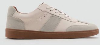 Mango Sneaker pelle combinate bianco - Uomo - 39 - MANGO MAN