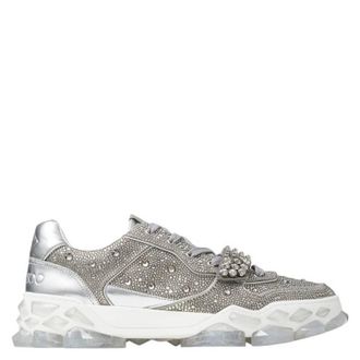 Jimmy Choo London Diamond X Strap Crystal Embellishment Trainers, Brand Size 39.5 ( US Size 9.5 )