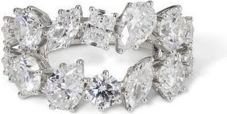 Nadri Beatrix Cubic Zirconia Cocktail Ring in Rhodium at Nordstrom, Size 9