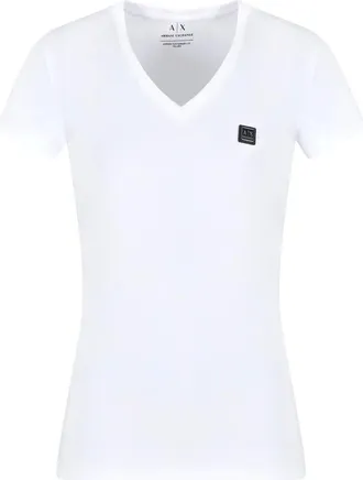 A|X Armani Exchange logo-plaque T-shirt - White
