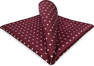 Shlax & Wing shlax&wing Mens Necktie Red White Dot Wedding Extra Long Tie