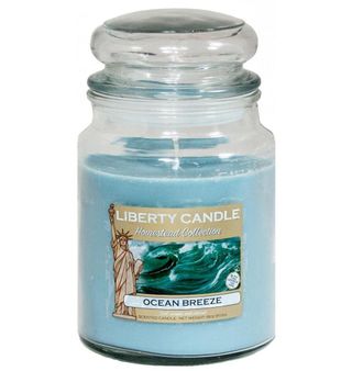 LIBERTY CANDLES Liberty Candle 18oz Glass Jar Bubble Lid - Ocean Breeze - Liberty Candles | TJ Hughes