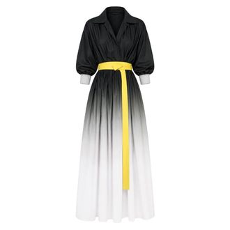 Norma Kamali Super Oversized Midcalf Shirt Dress - Dames - Jurken - Veelkleurig - Maat: L Poliester