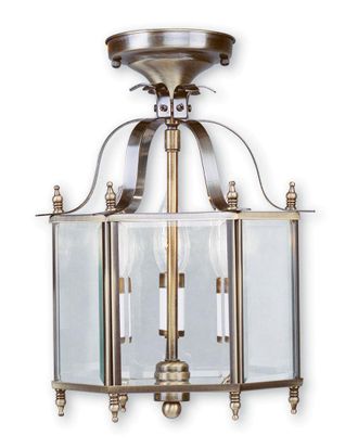 Livex Lighting Livex Livingston 3-Light Ab Chain Hang/Ceiling Mount