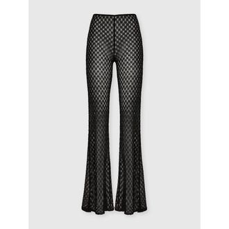Missoni Flared Trousers In Lam&eacute; Viscose With Raschel Workmanship in Black at Nordstrom, Size 44 It