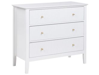 Beliani C&oacute;moda de 3 cajones blanco