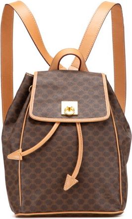 Celine Macadam Beige Brown Pvc Leather Backpack (Pre-Owned)