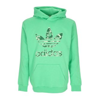 adidas Groene Camo Hoodie Lange Mouw Graphic - Heren - Sportshirts - Groen - XL - Katoen - Fitness