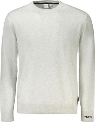 Pepe Jeans London Katoenen Trui - Heren - Ronde hals truien - Wit - XL - Katoen - Truien & Vesten