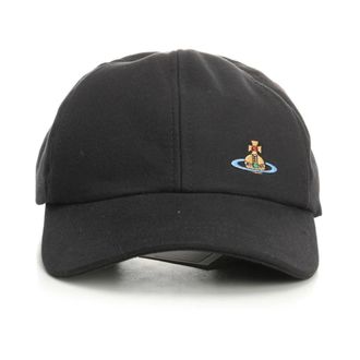 Vivienne Westwood Orb Baseball Cap - unisex - Petten - Zwart - L/Xl - Katoen - Accessoires