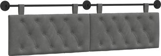 vidaXL Cabecero Colgante Gris Oscuro Terciopelo Vidaxl