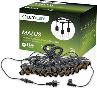 OEM Guirnalda De Luces Para Jard&iacute;n Exterior Malus, 15 M, 30 Bombillas E27 Lumiled