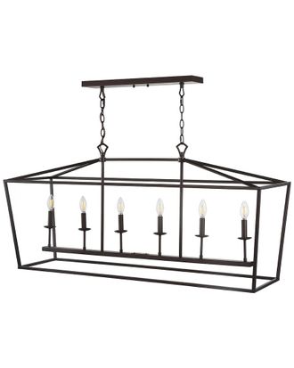 Jonathan Y Designs Jonathan Y 6-Light Pagoda Bronze Pendant