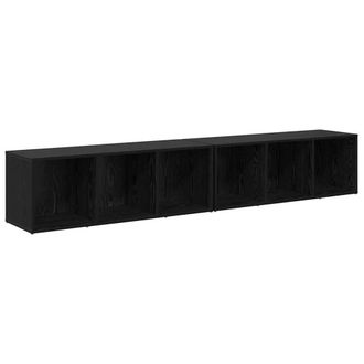 Berkfield Home 2 pcs Black Oak Engineered wood