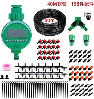 OEM Kit De Sistema De Riego De Manguera &Uacute;nica De 40 M Con Boquilla Ajustable Con Temporizador, Sistema De Riego Por Microgoteo Autom&aacute;tico Para Jard&iacute;n, Pat