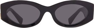 Miu Miu Black Oval Ladies Sunglasses MU 11WS 1AB5S0 54