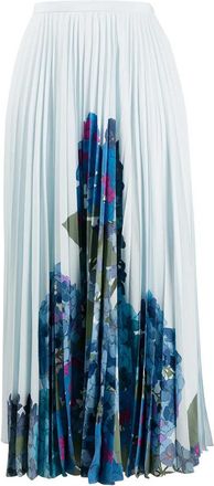 Valentino Garavani Floral Print Pleated Midi Skirt