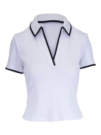 Veronica Beard Polotop met contrasterende afwerking - Wit