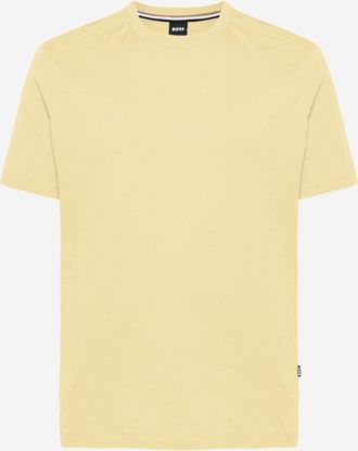 HUGO BOSS Mens Cotton T-Shirt Light Yellow T-Shirts And Polos