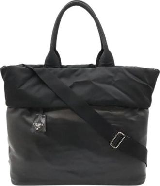 Prada Pre-owned Vintage Tote Bag - Dames - Vintage Shopper - Zwart - ONE Size - Nylon - Vintage