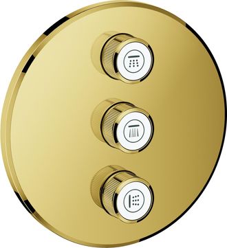 GROHE V&aacute;lvula Oculta Triple Smart Control 29122 Fms Redondo Dorado Brillante