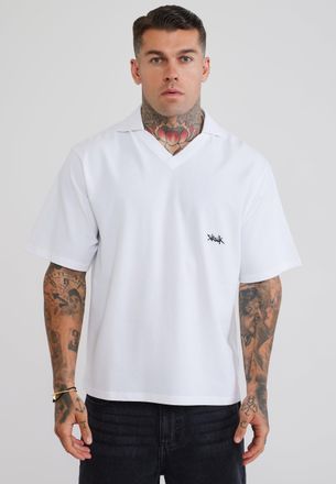Siksilk Mens White Polo T-Shirt XXL