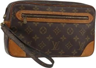 Louis Vuitton Pre-owned Vintage Canvas Clutch - Dames - Vintage Clutch - Bruin - ONE Size - Vintage