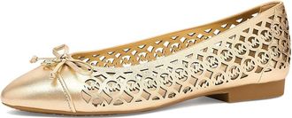 Michael Kors Piper Flex Ballet Womens Flat Shoes Pale Gold : 9.5 M, Leather