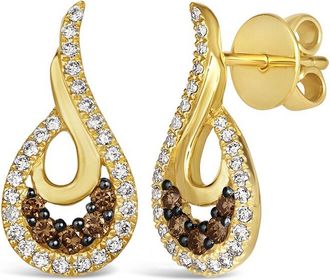 Le Vian Honey And Chocolate 14K 0.60 Ct. Tw. Diamond Earrings