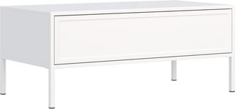 Selsey Selsey Velveto - Mesa De Centro Con Caj&oacute;n - Blanco - 100x50 Cm