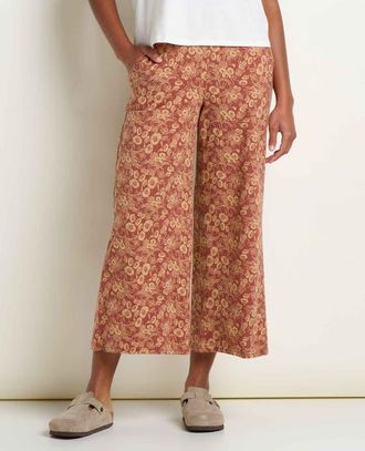 Toad & Co Chaka Wide Leg Crop Pant in Copper Print at Nordstrom, Size X-Large 25