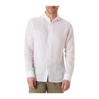 Profuomo Heren, Overhemden, Wit, Maat: M Linnen