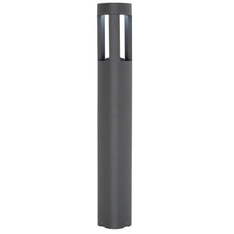 Loops Outdoor Post Bollard Light Grey Triangle IP54 Modern Garden Driveway Lamp LED