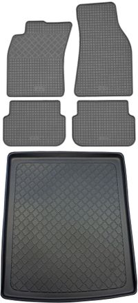OEM Audi A6 C6 Avant / Allroad Kombi (5 Puertas) Desde 2005.03.2011. Juego - Alfombrillas De Goma Para Coche + Alfombrilla Para Maletero