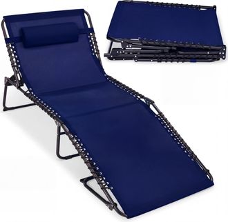 Best Choice Products Extra Wide Patio Chaise Lounge Chair, Portable Folding Recliner w/ 8 Positions